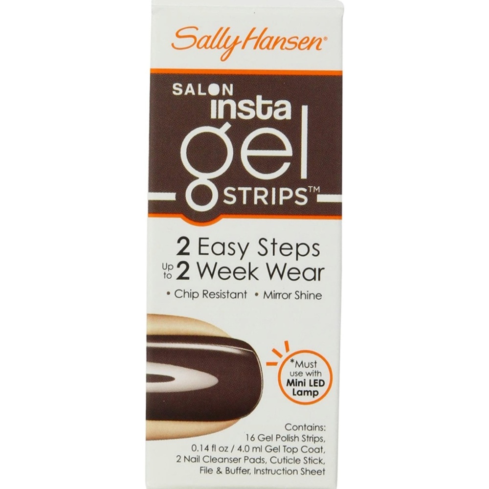 Commander in chic -  solid brown print Sally Hansen Insta gel strips